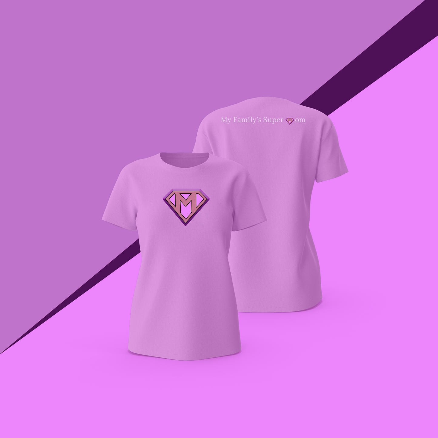 Supermom “M” Shirt – My Family’s Supermom (Pink)