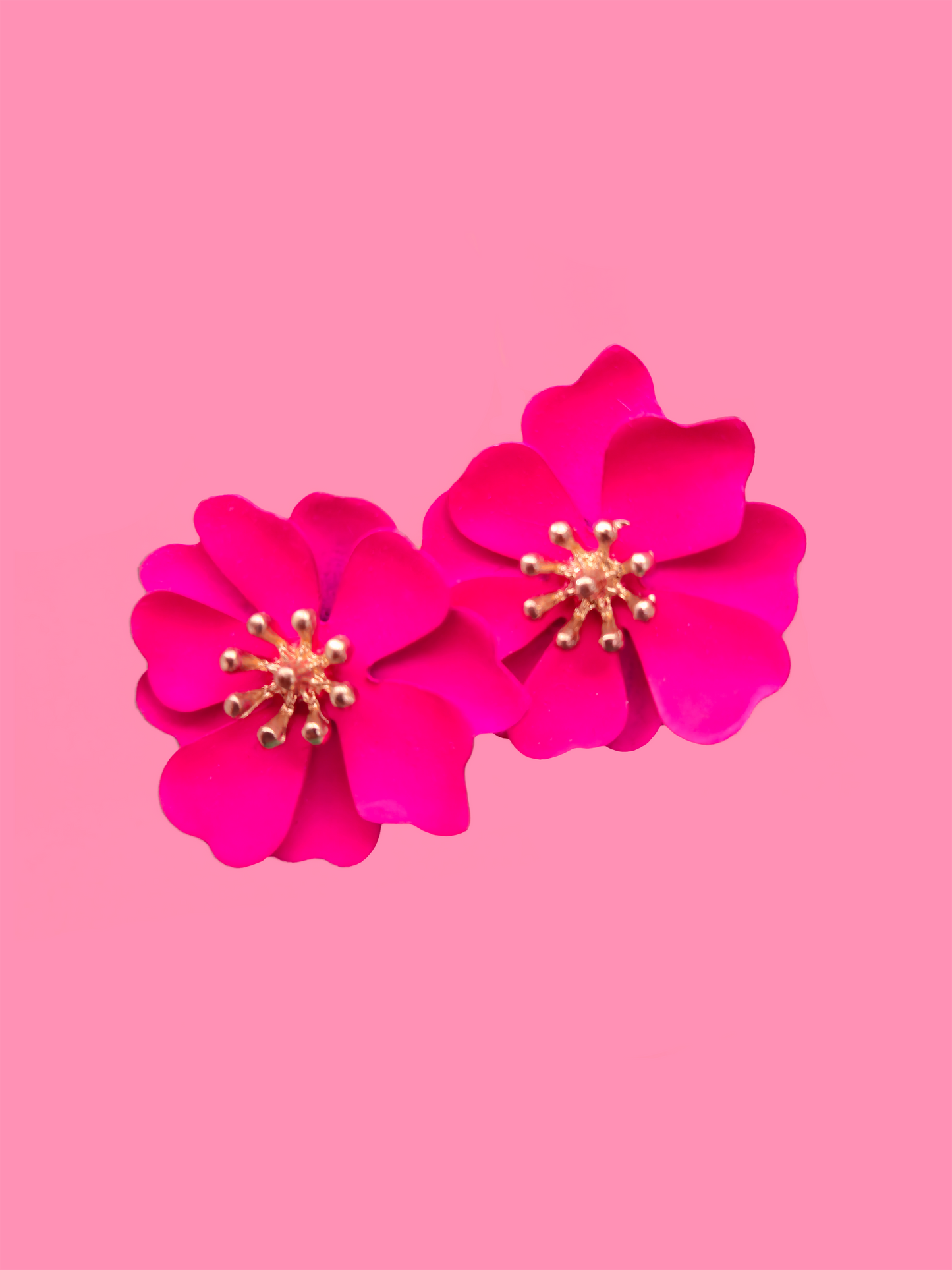 Fuchsia Bloom – Floral Earrings