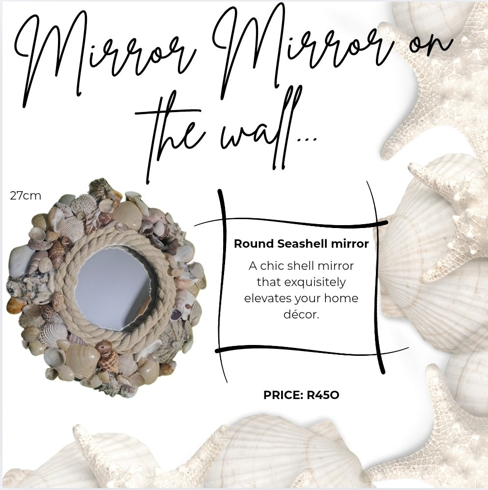 Round Seashell Mirror