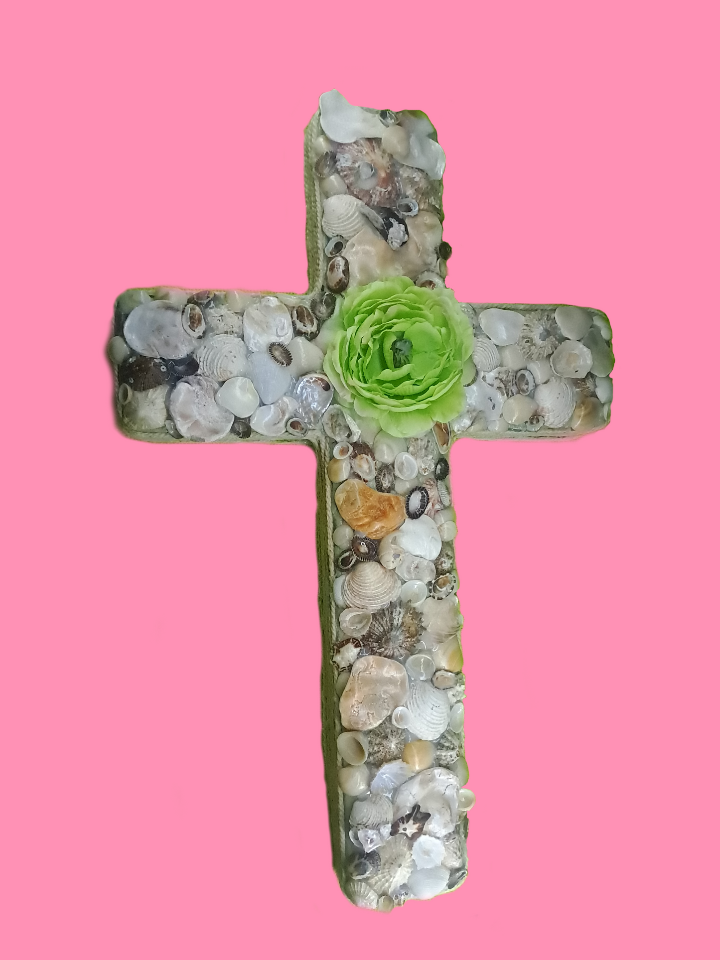 Seashell Cross - Home Decor