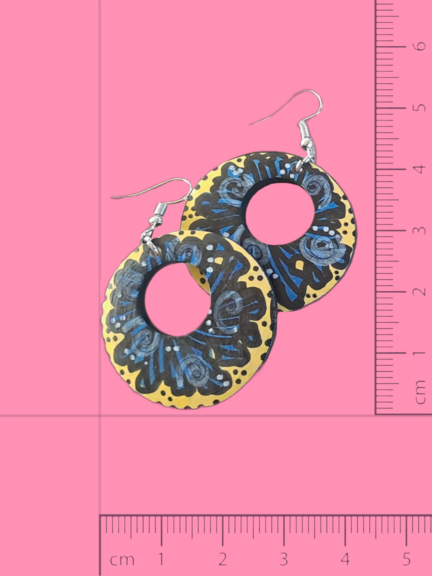 Midnight Bloom Hoop Hypoallergenic Earrings