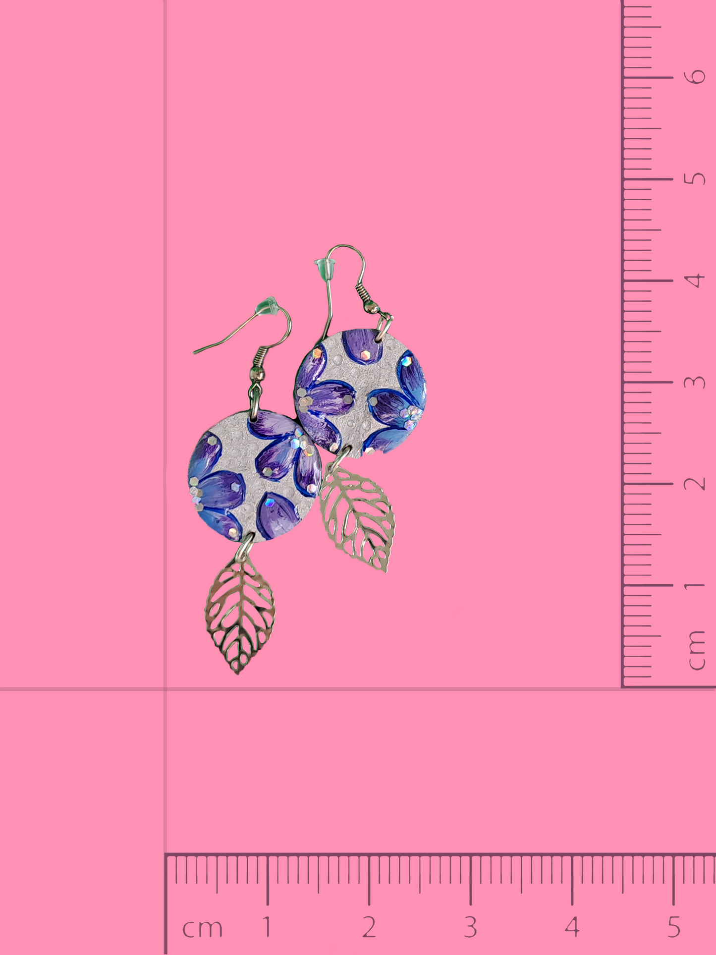 Violet Breeze Leaf Earrings