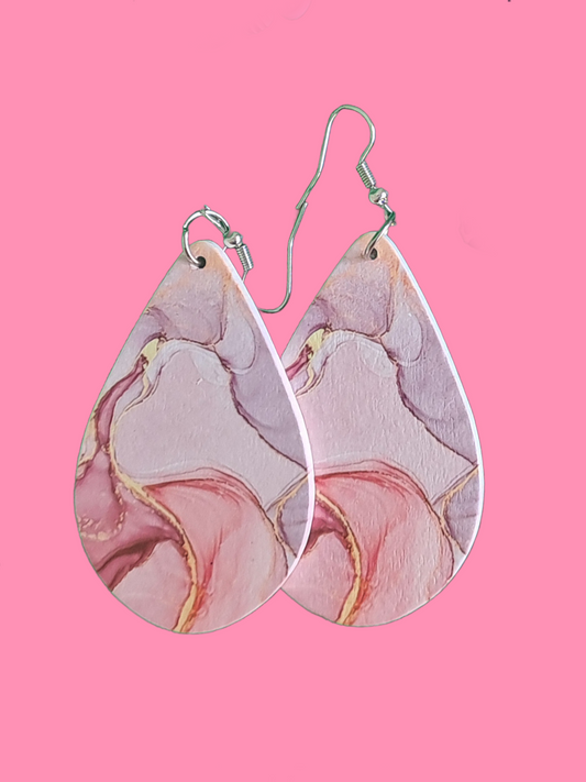 Blush Petal Teardrop Earrings