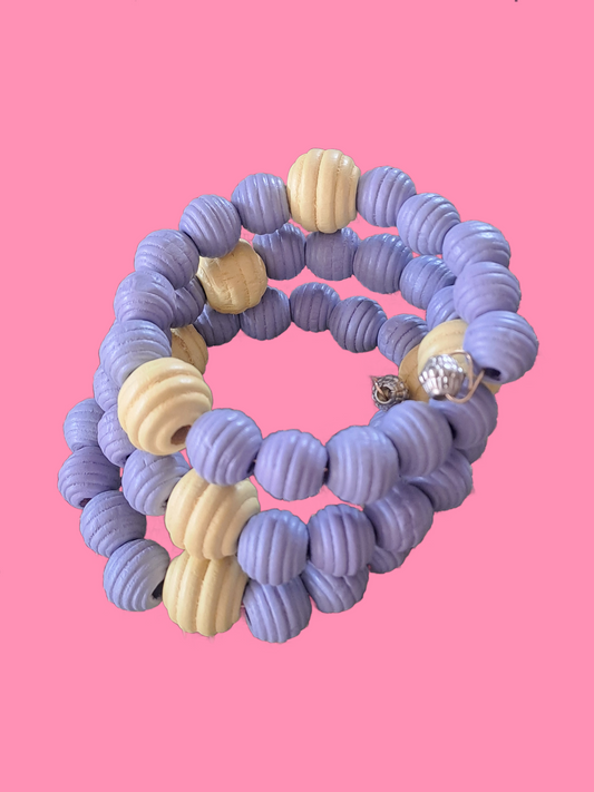 Lilac Cream Twist Bracelet