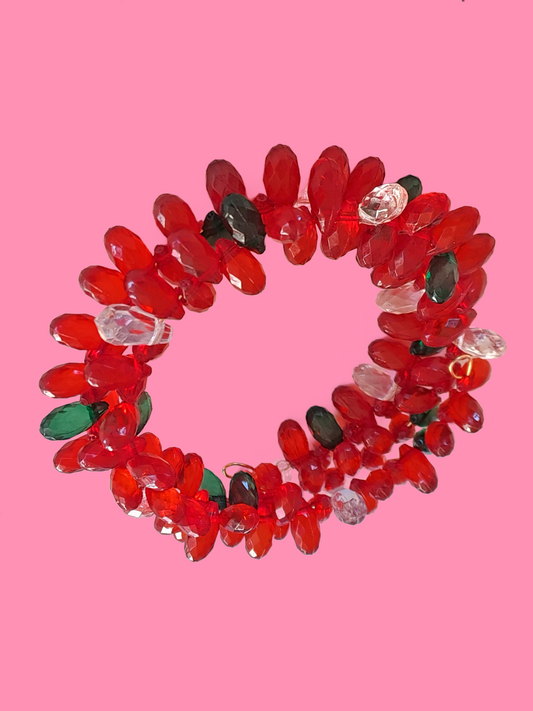 Scarlet Berry Coil Bracelet