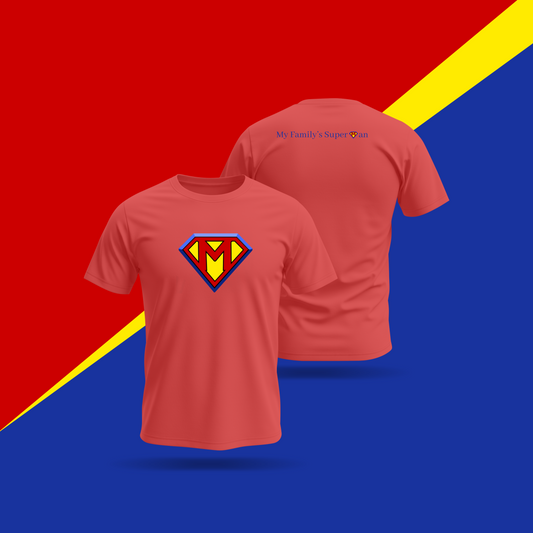 Superman “M” Shirt – My Family’s Superman (Red)