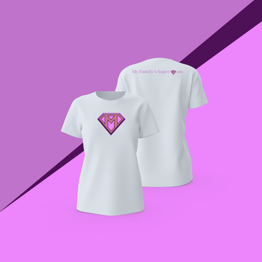Supermom “M” Shirt – My Family’s Supermom (White)